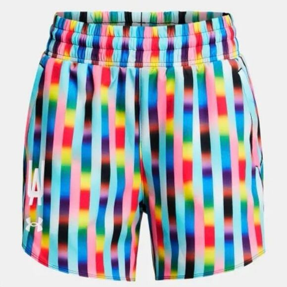 Under Armour Flex Woven Athletic 5 inch Pride Shorts Rainbow Size 3X - Picture 3 of 12